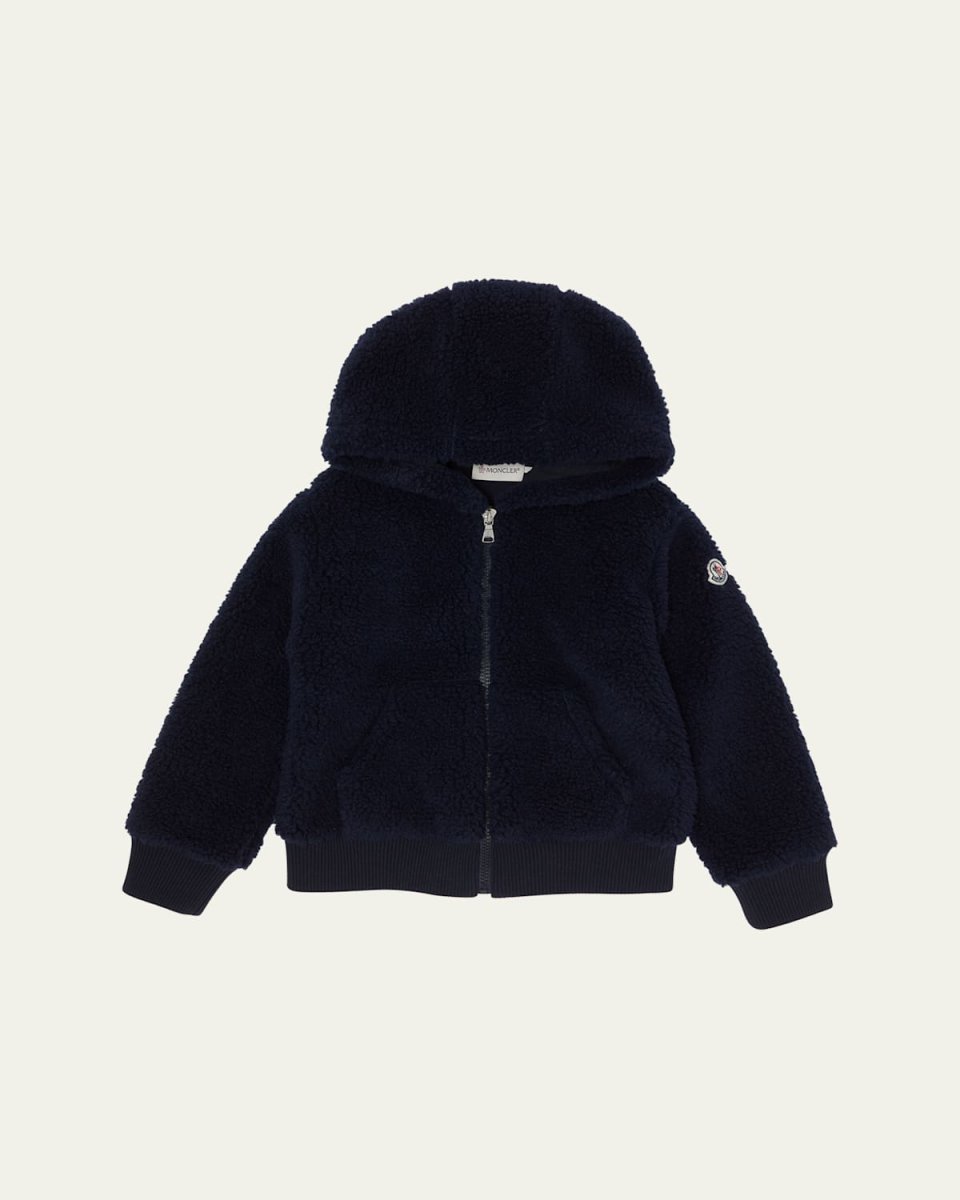 Boy's Teddy Fleece Zip-Front Sweatshirt, Size 8-10